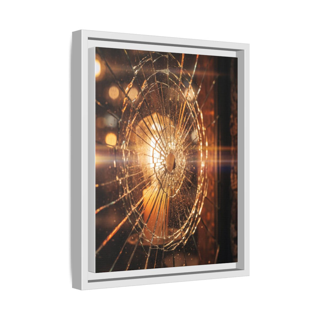 Framed Matte Canvas - Shattered Glass