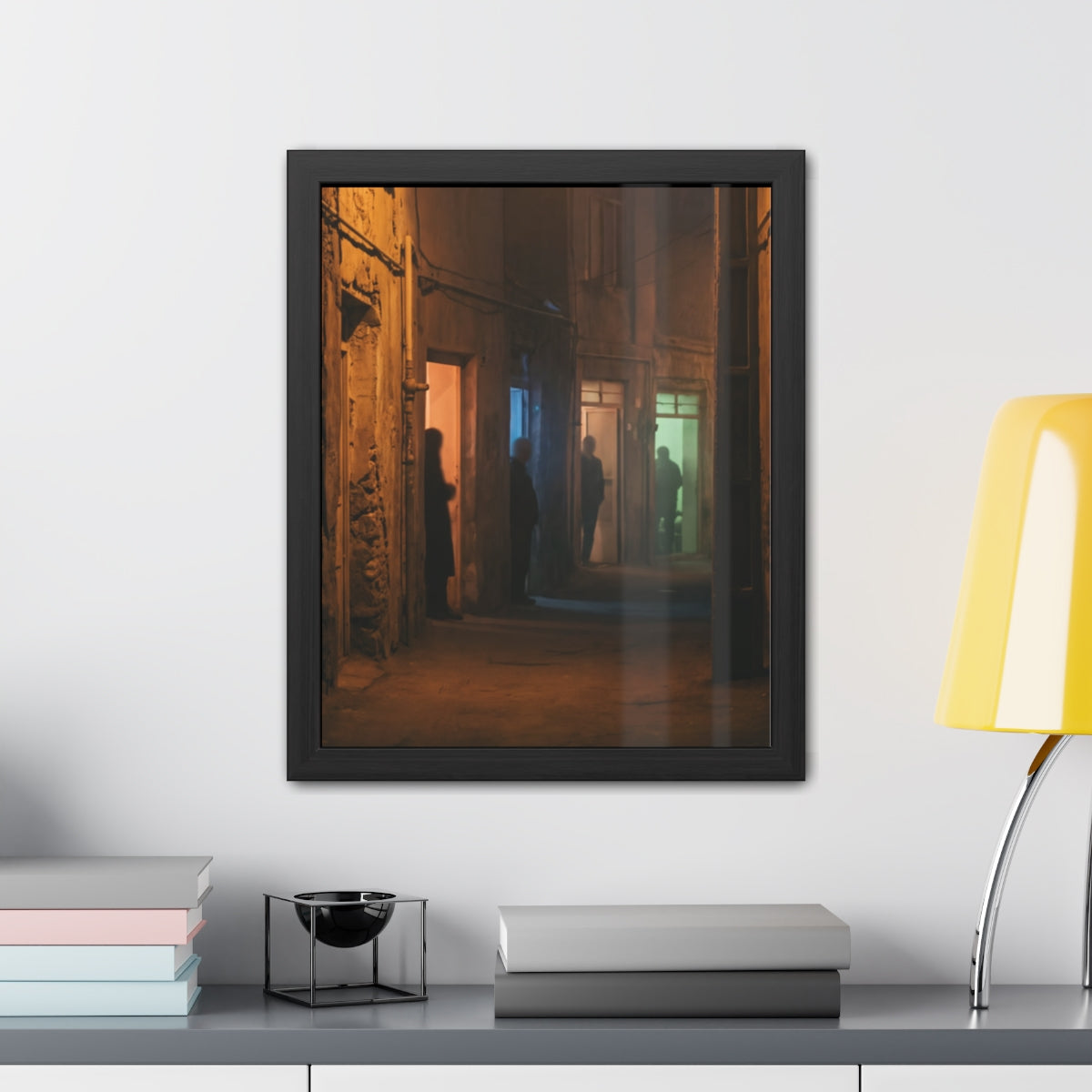 Framed Posters - Shadowed Alleyway Mystery Art Print —... |...