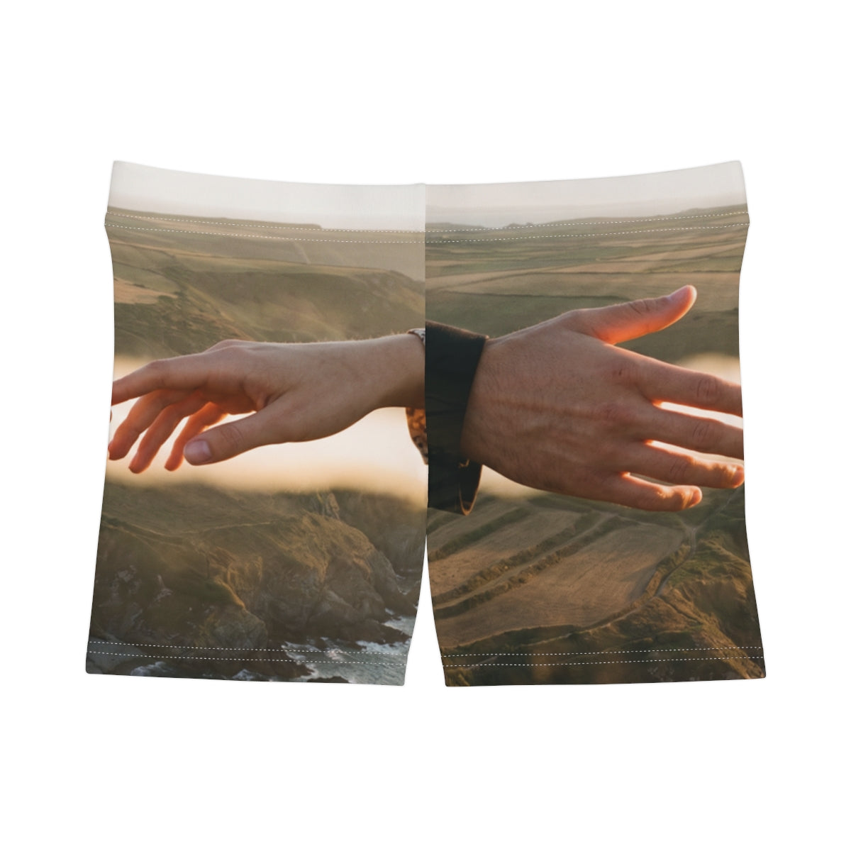Women's Shorts - The Infinite Touch | Ethereal Coastal Art |...