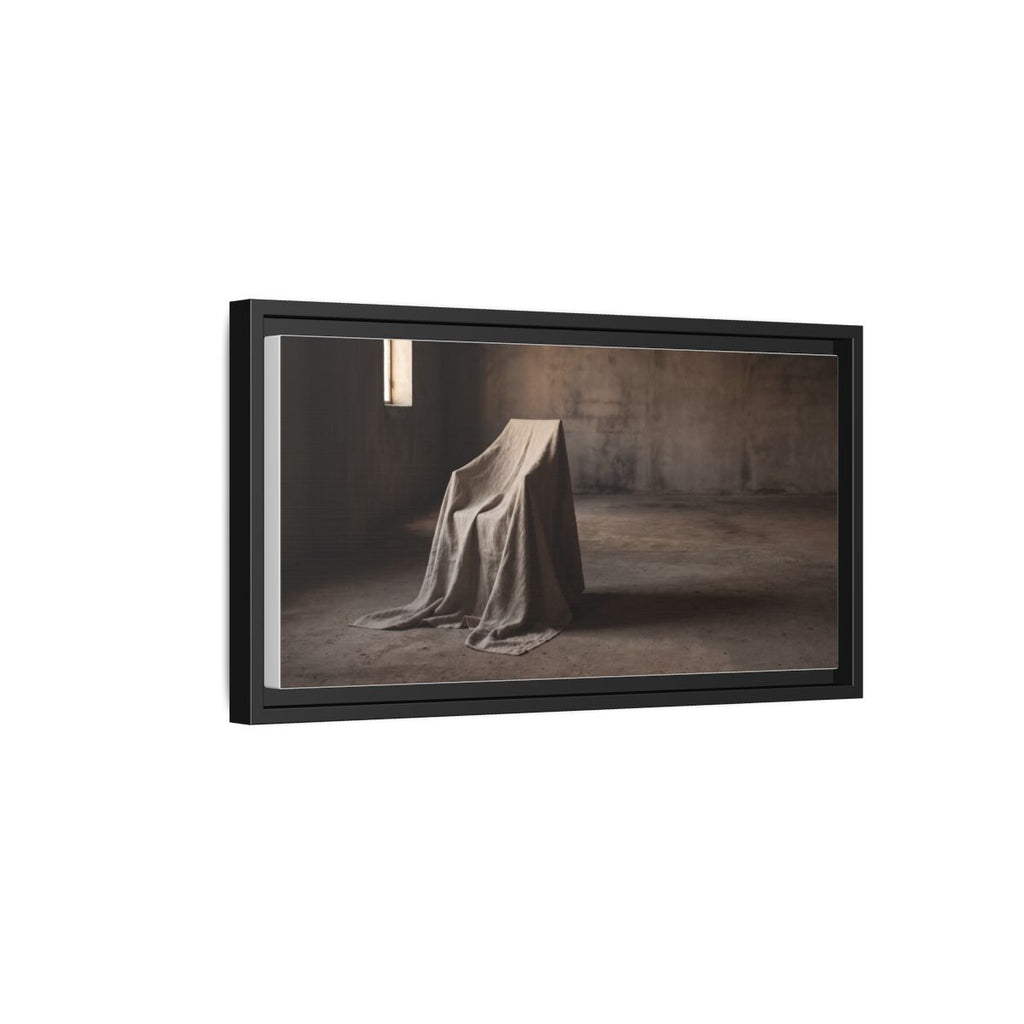 Framed Matte Canvas - Wabi-Sabi Silhouette Art — Black / 1.25"