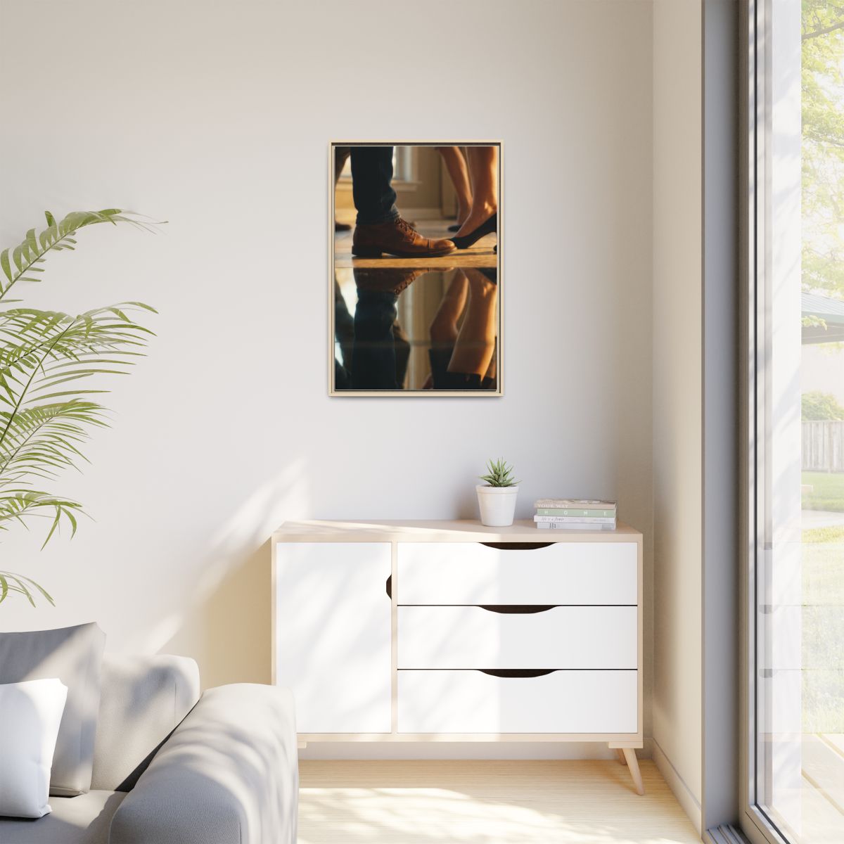 Matte Canvas, Framed - Golden Hour Reflections Cinematic Art...