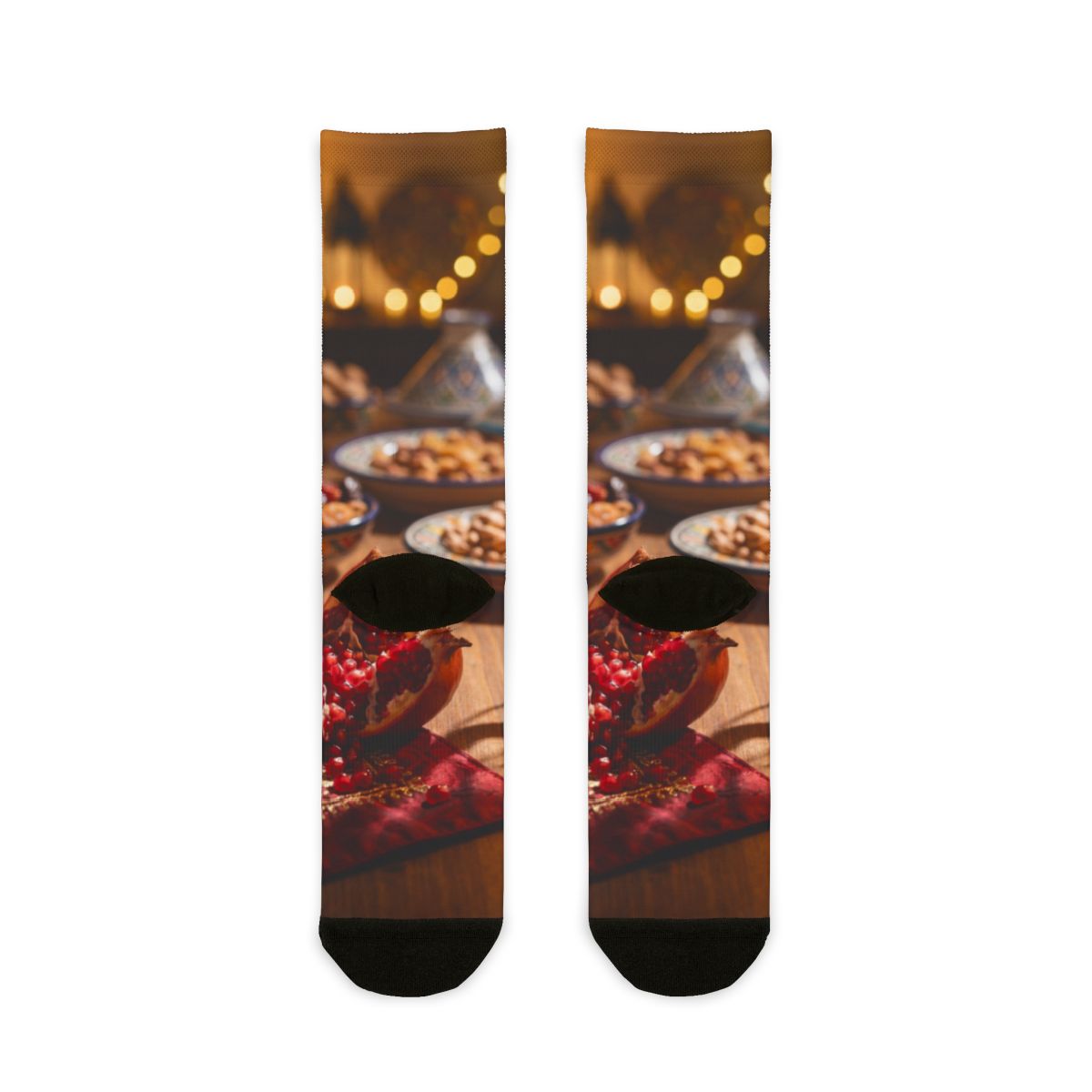 Sublimation Crew Socks - Amber Feast | Echovira Gallery