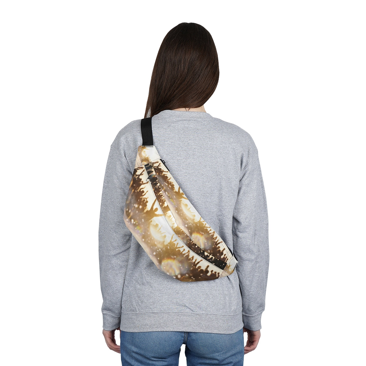 Large Fanny Pack with Golden Hour Crowd Art
