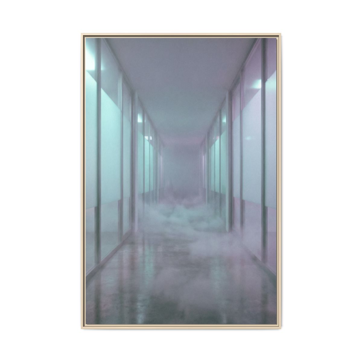 Matte Canvas, Framed - Liminal Corridor Fog Art Print —... |...