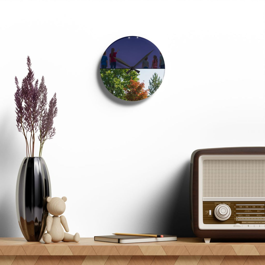 Acrylic Wall Clock - Stargazer Woods