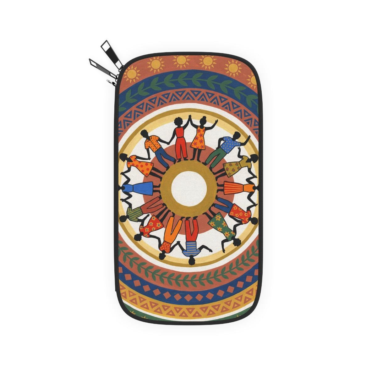 Passport Wallet - Unity Mandala Folk Art | Echovira Gallery