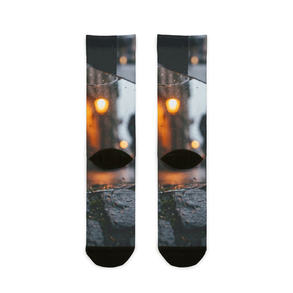 Sublimation Crew Socks - Urban Solitude | Echovira Gallery