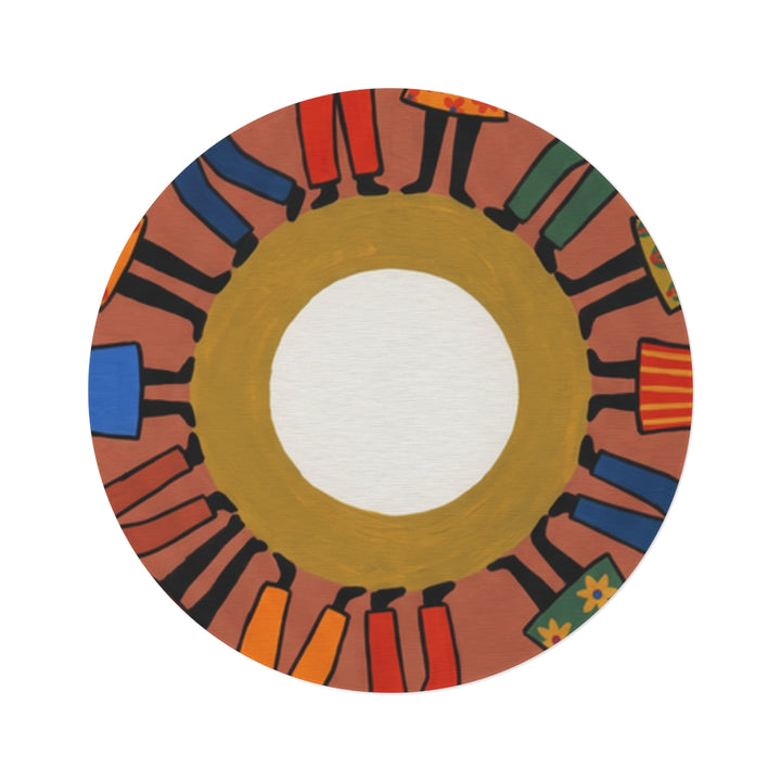 Round Rug - Unity Mandala Folk Art