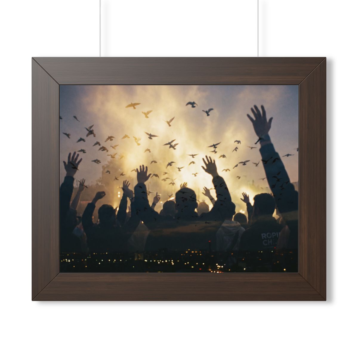 Framed Horizontal Poster - Euphoric Solstice Silhouette Art...