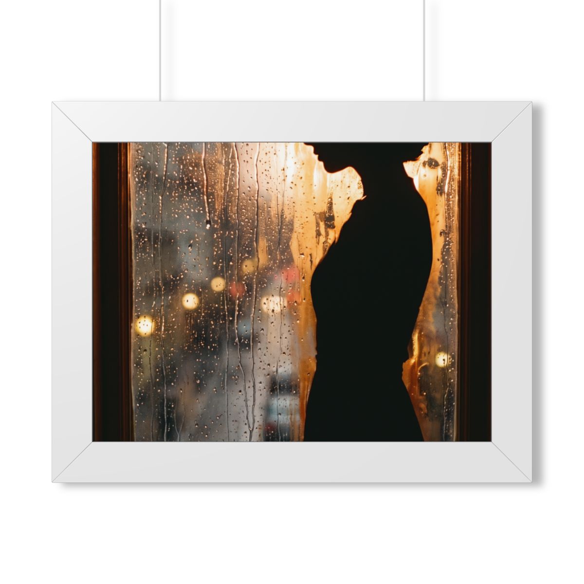 Framed Horizontal Poster - Twilight Rain — White (14×11... |...
