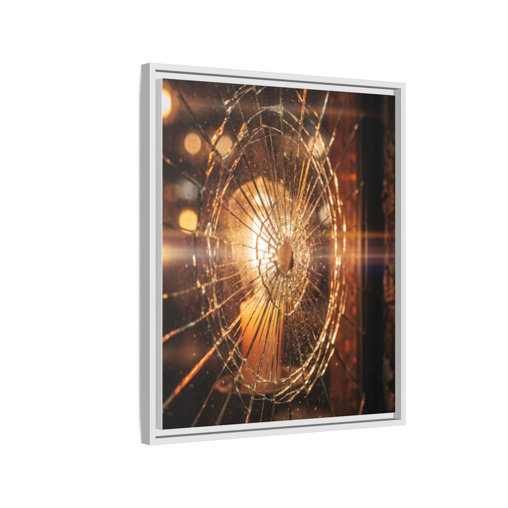 Framed Matte Canvas - Shattered Glass