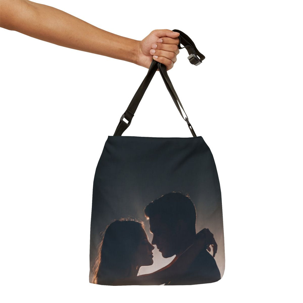 Adjustable Tote Bag - City Glow Romance | Echovira Gallery