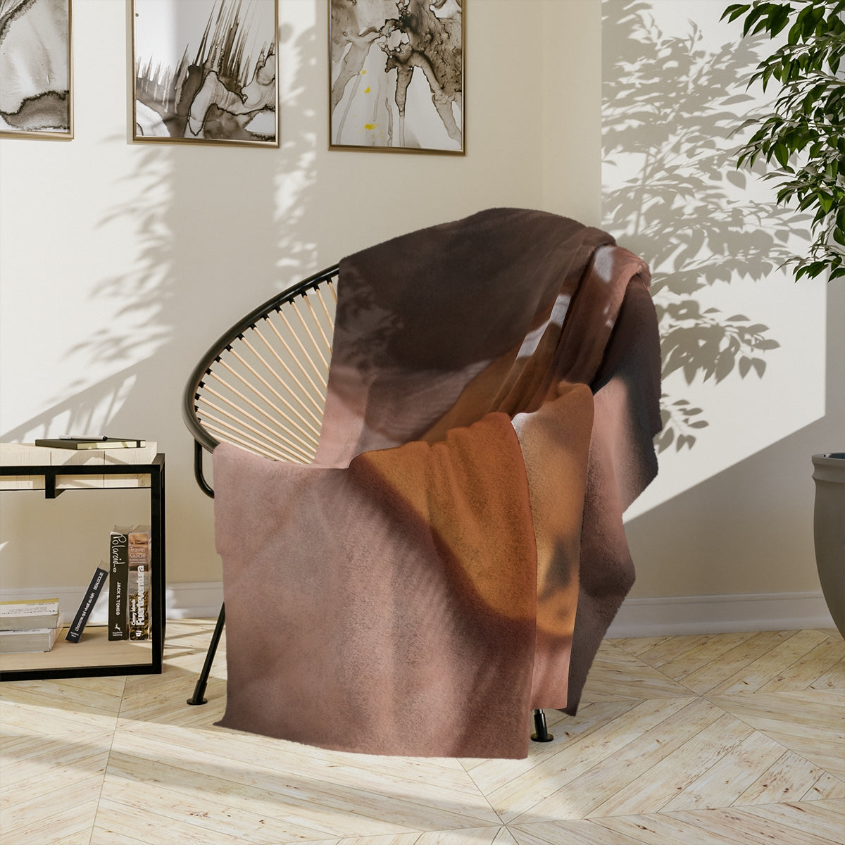Velveteen Blanket - Amber Glow Microfiber | Echovira Gallery