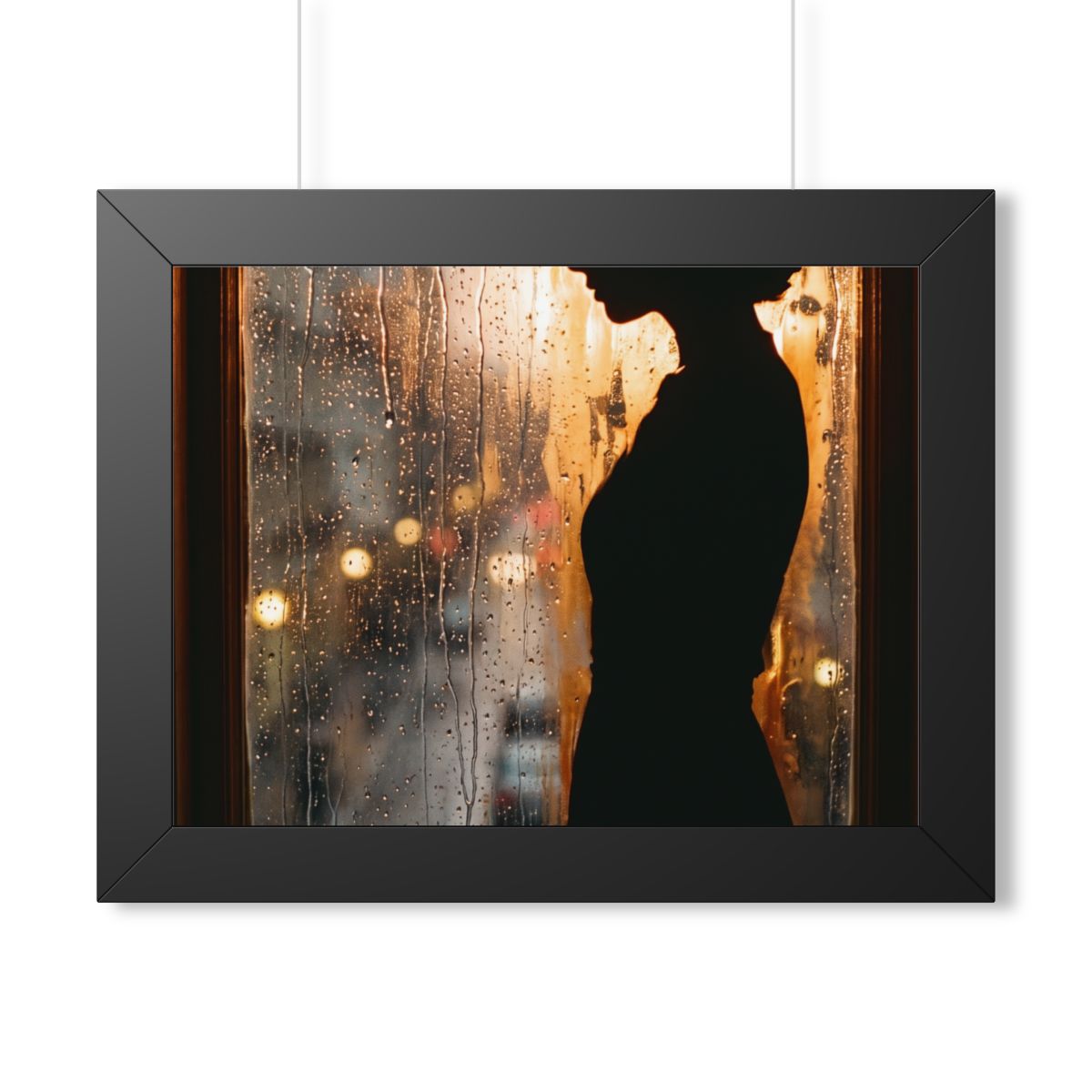 Framed Horizontal Poster - Twilight Rain — Black (14×11... |...