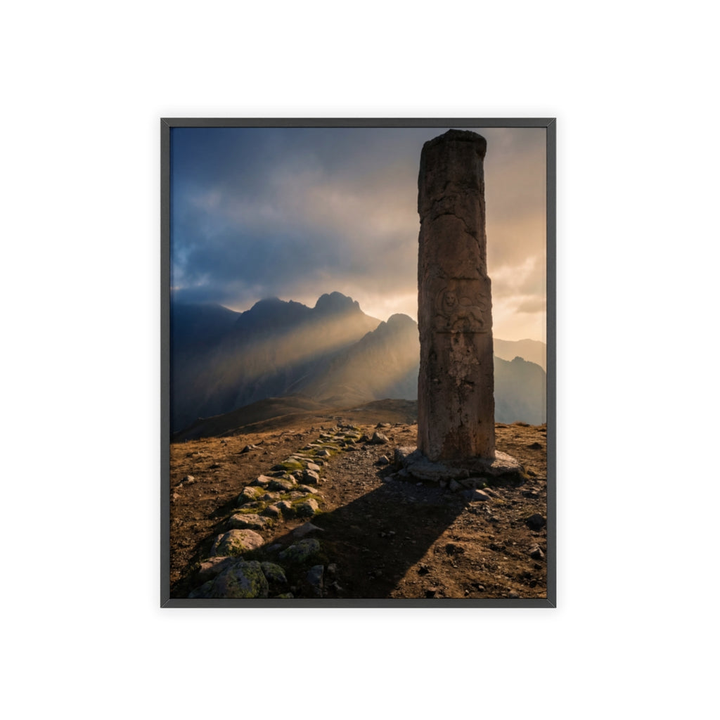 Wooden Framed Poster - Mystic Peak