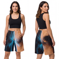 Athletic Long Shorts - Neon Horizon Portrait | Echovira...