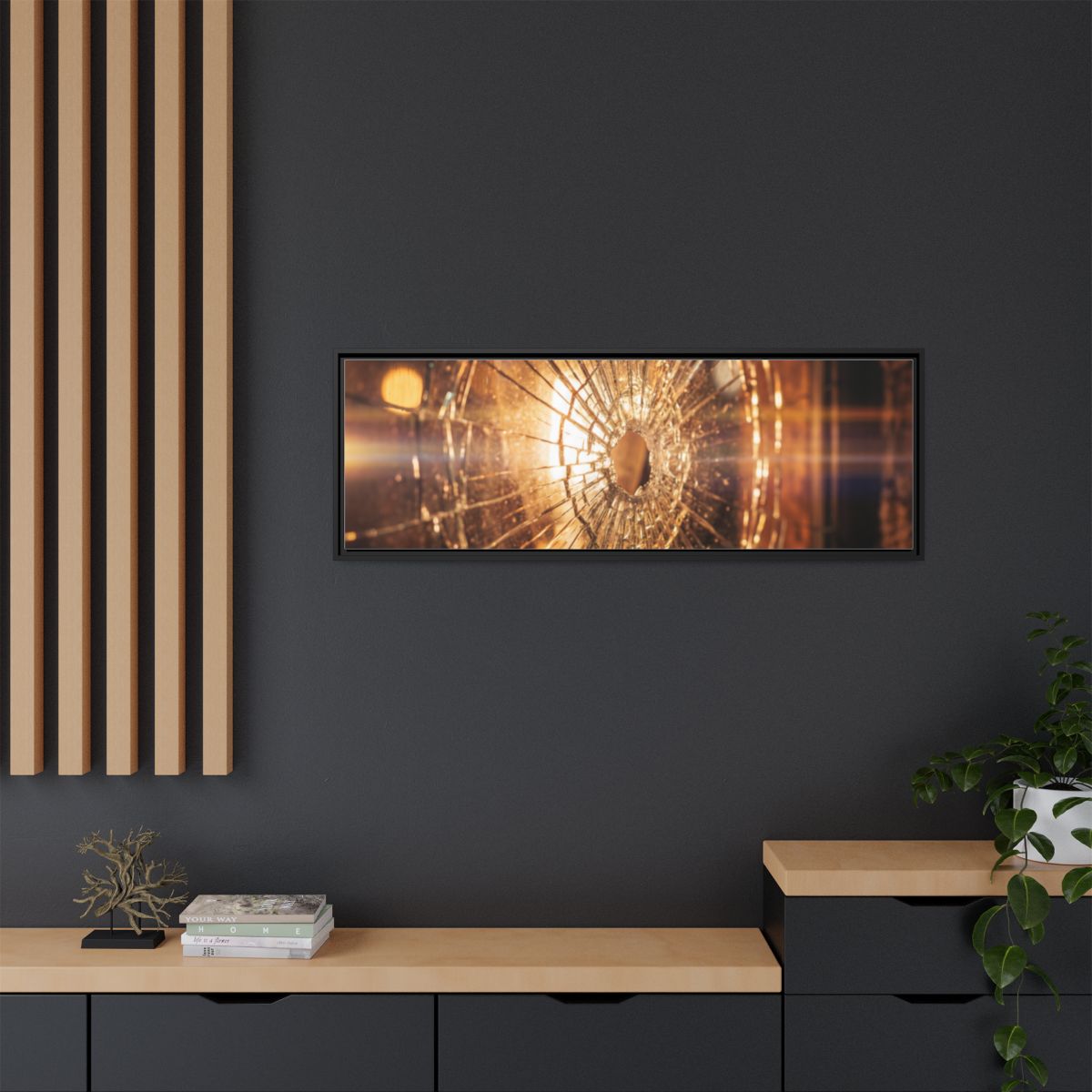 Framed Matte Canvas - Amber Glow — Black / 1.25"