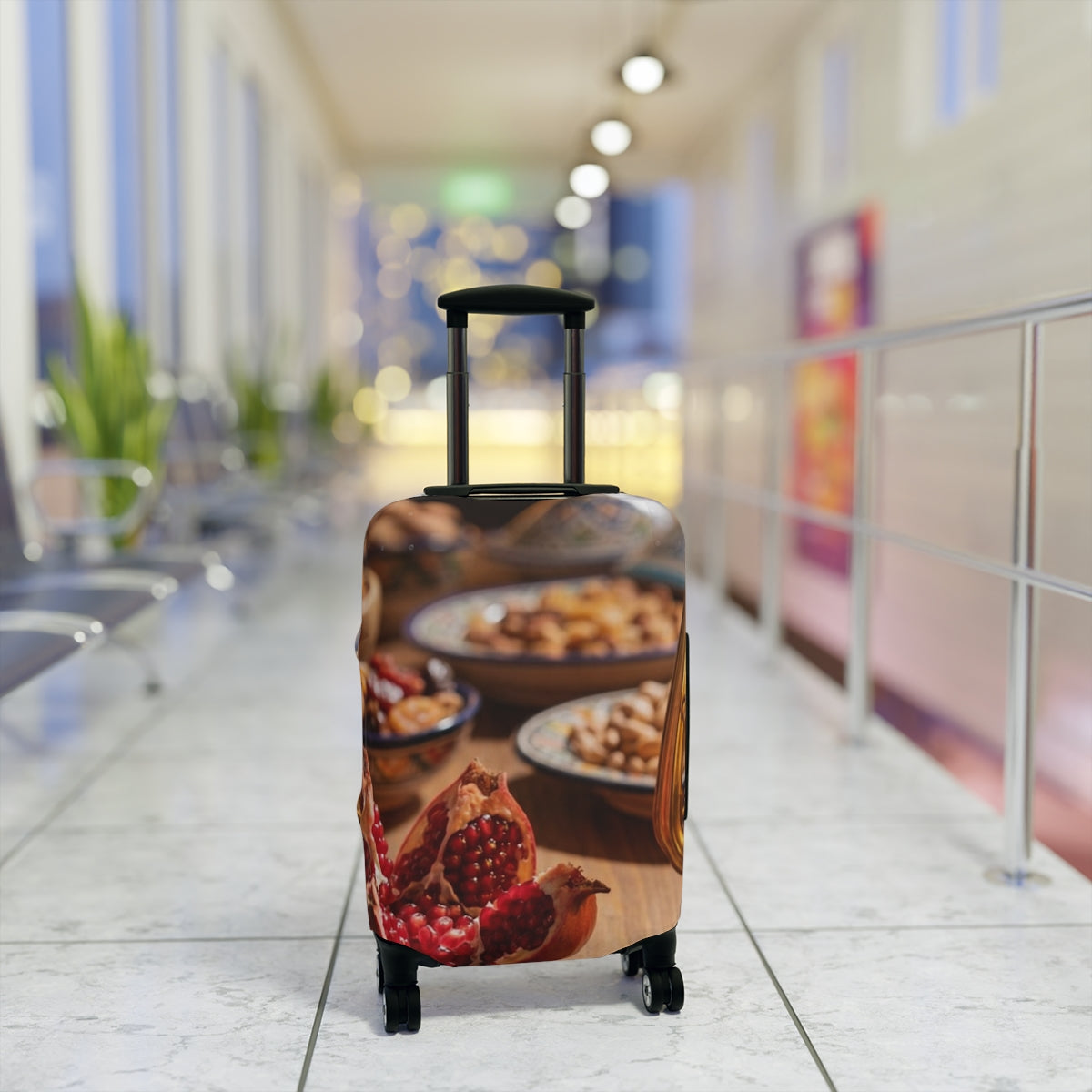 Luggage Cover - Amber Mediterranean Feast | Echovira Gallery