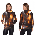 Athletic Hoodie - Embers & Chrome Moody Matchlight Art |...