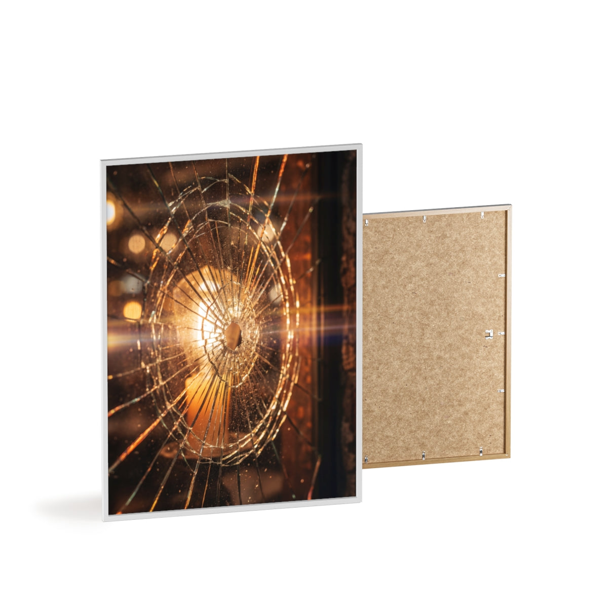 Posters with Wooden Frame - Fractured Light Shattered Glass... — Portrait (11.7×8.3, 8.3×11.7, 16×12, 12×16, 16.5×11.7, 11.7×16.5, 20×16, 16×20, 28×20 & 20×28)