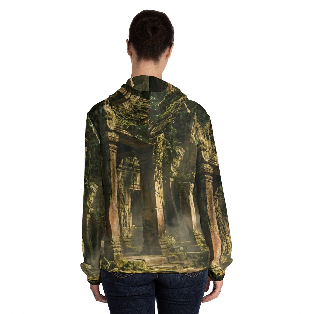 Women's Full-Zip Hoodie - Lost Ruins | Echovira Gallery