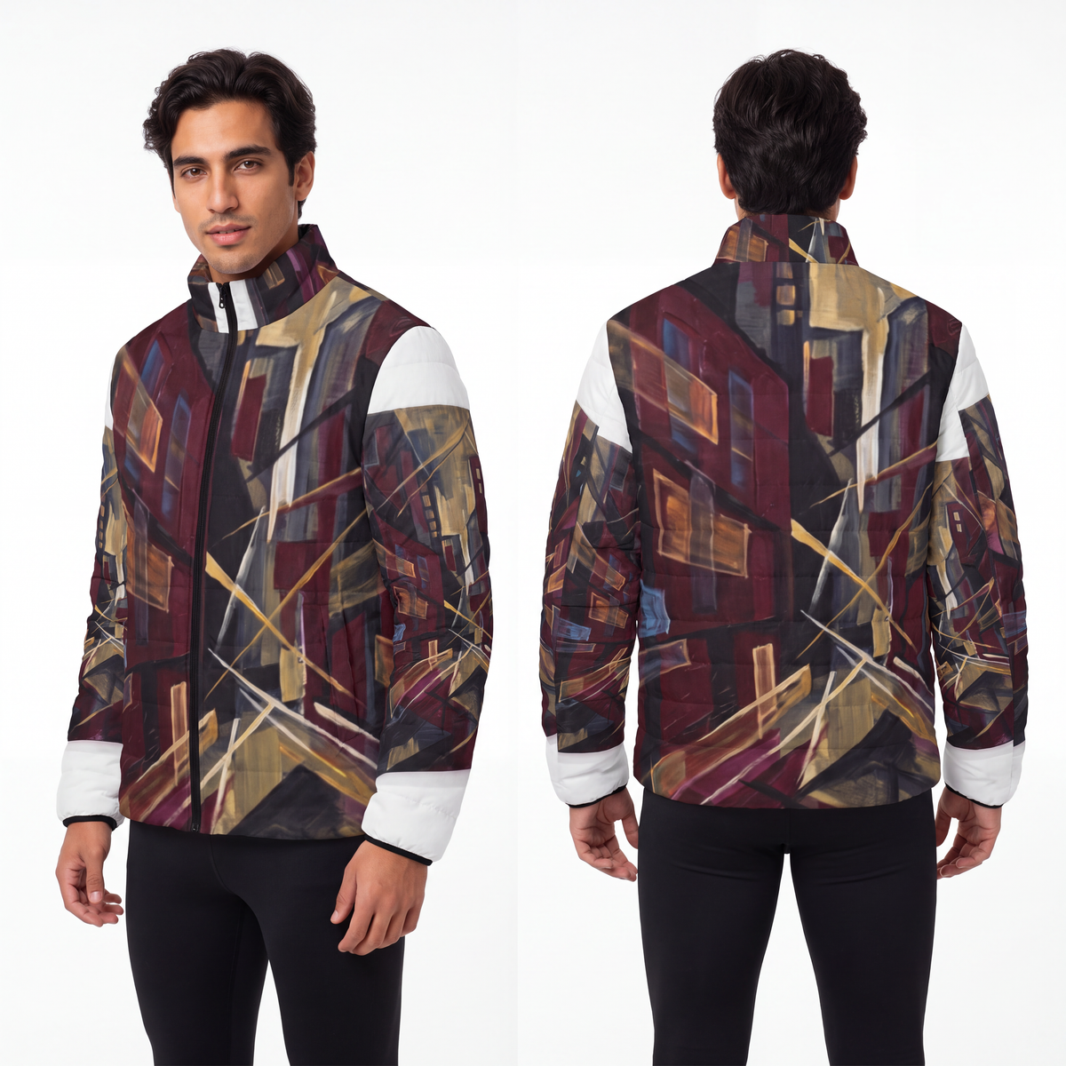 Men's Puffer Jacket - Urban Perspective | Echovira Gallery