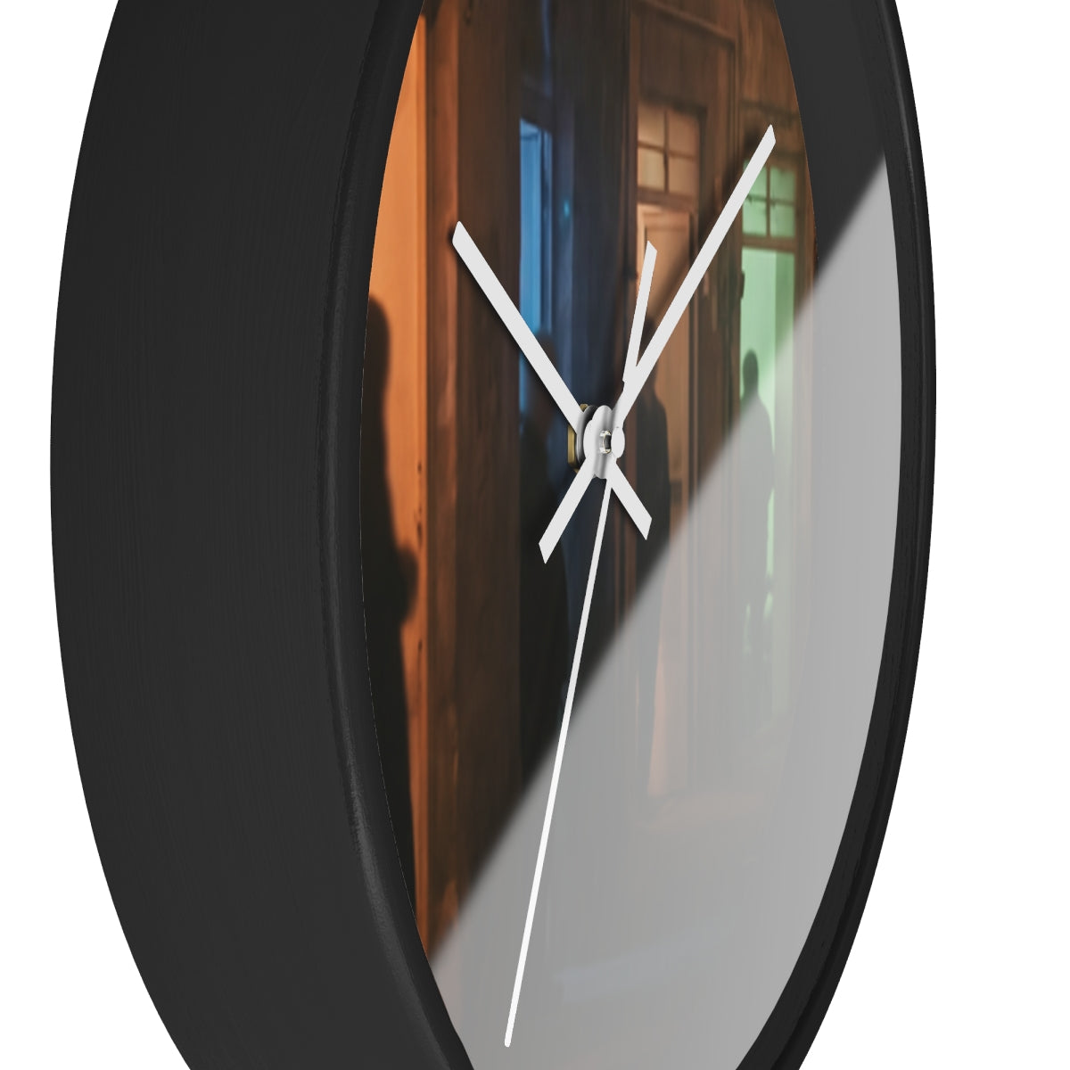Wall Clock - Shadowed Alleyway Mystery Art Print | Echovira...