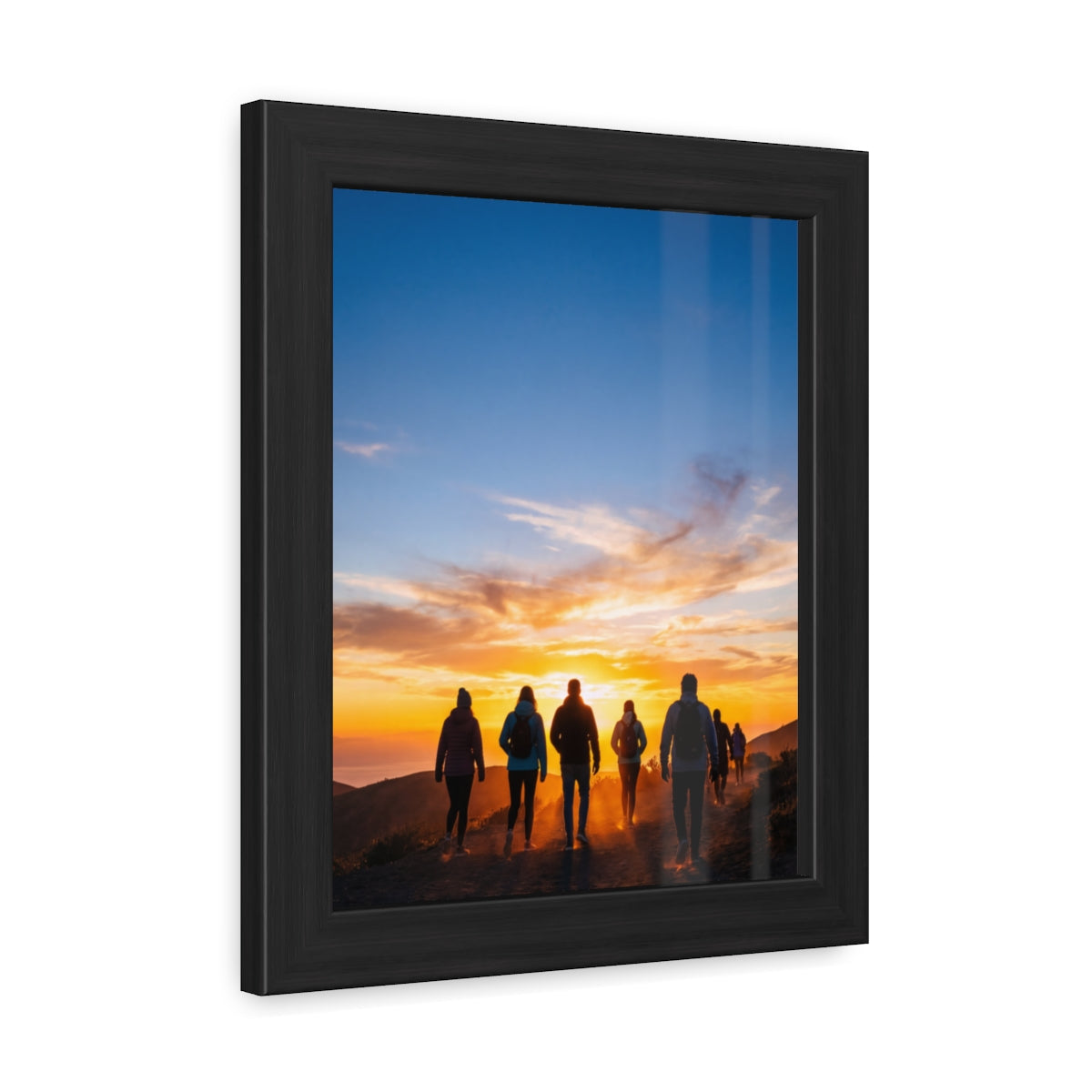 Framed Poster - Sunset Silhouette — Portrait