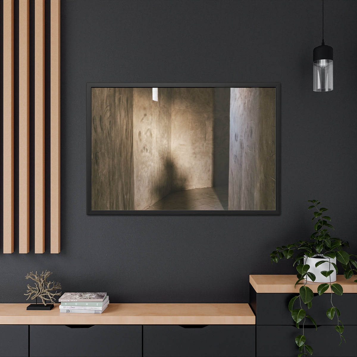 Framed Posters - Shadows of the Citadel moody architectural...