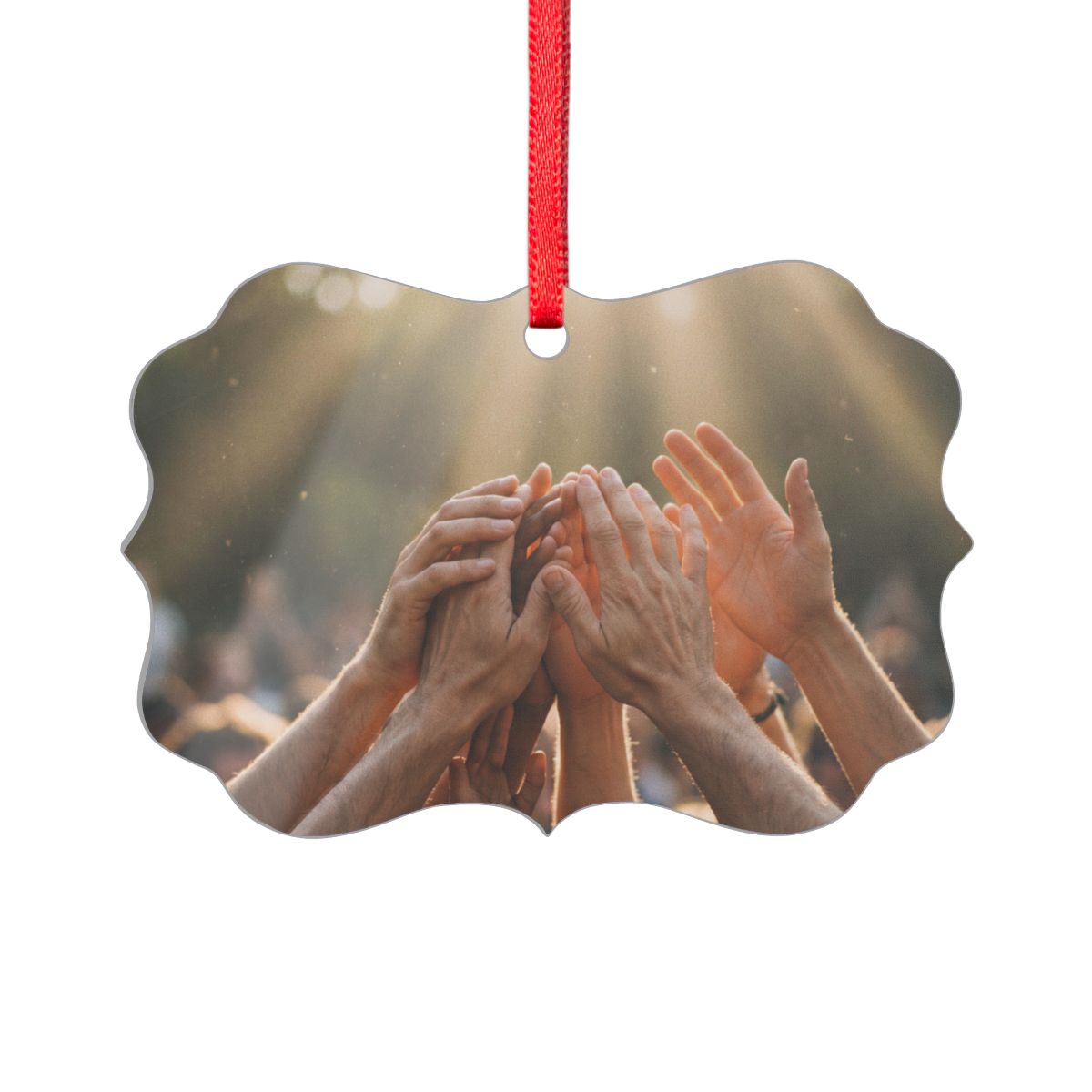 Acrylic Ornament - Golden Rays of Unity Wall Art | Echovira...