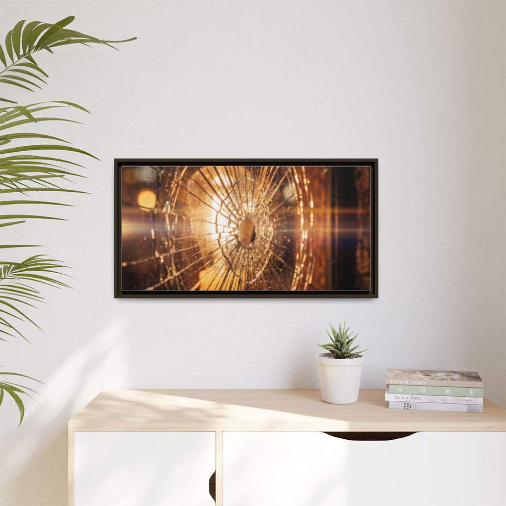 Framed Matte Canvas - Shattered Glass