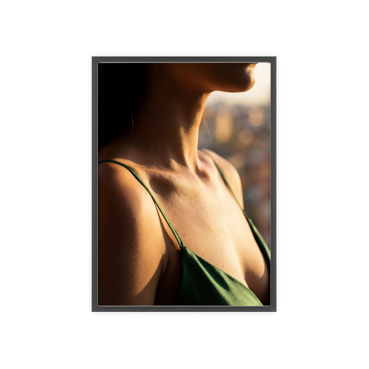 Poster with Wooden Frame - Sunlit Portrait
