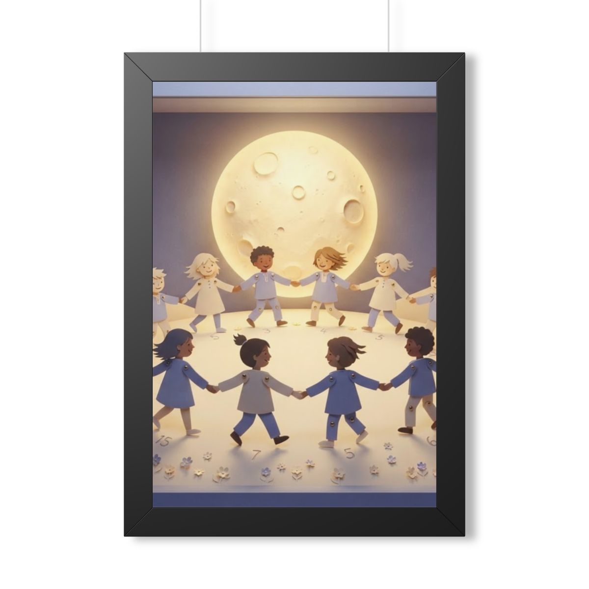 Framed Vertical Poster - Moonlit Lullaby — Black (11×14... |...