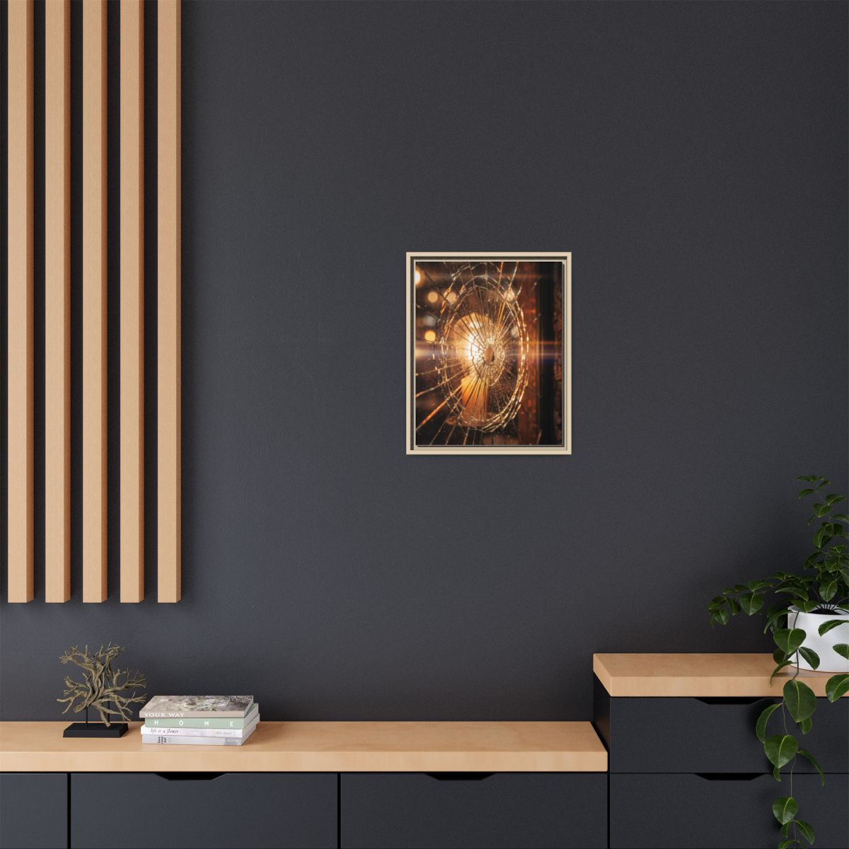 Framed Matte Canvas - Shattered Glass