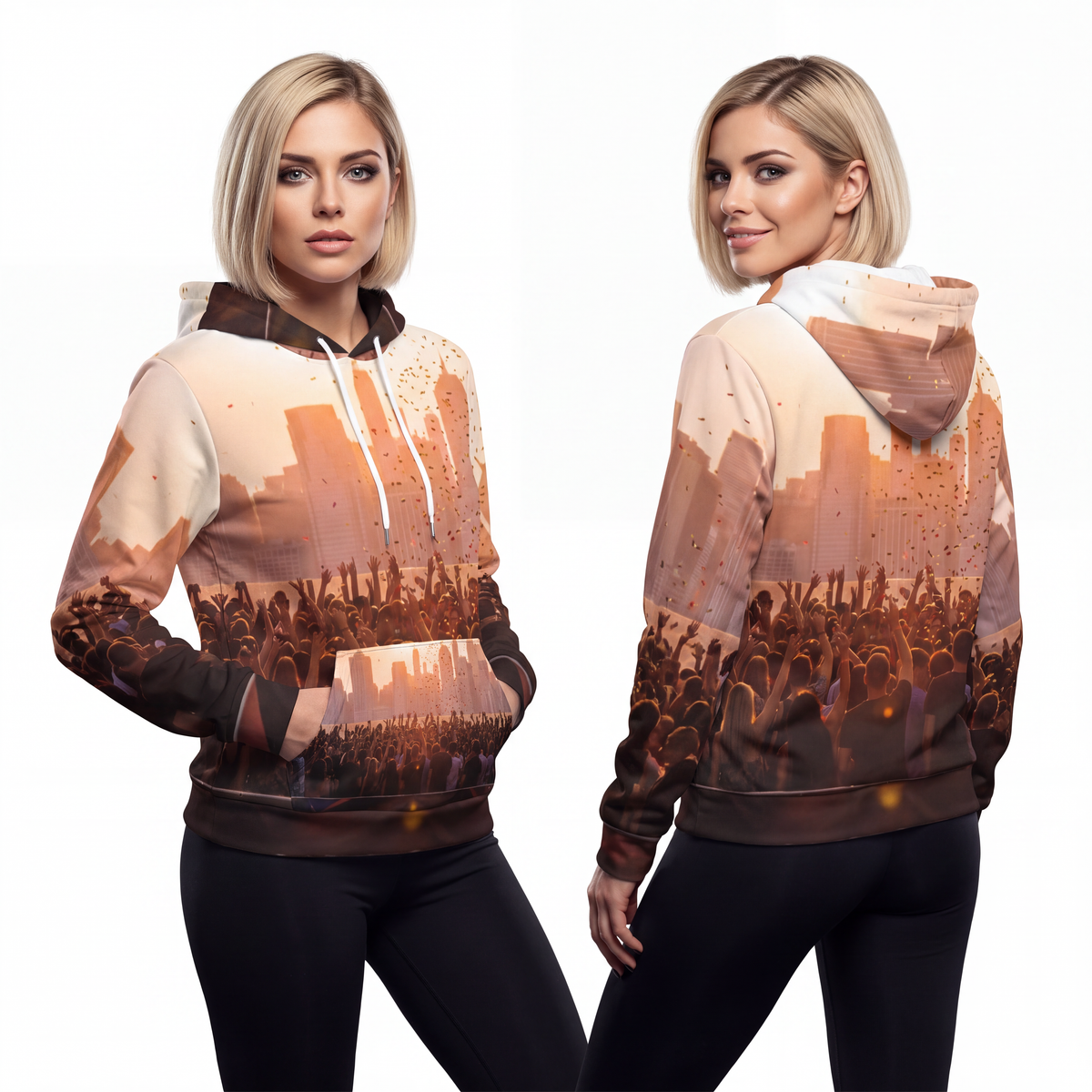 Fashion Hoodie - City Lights Festival | Echovira Gallery