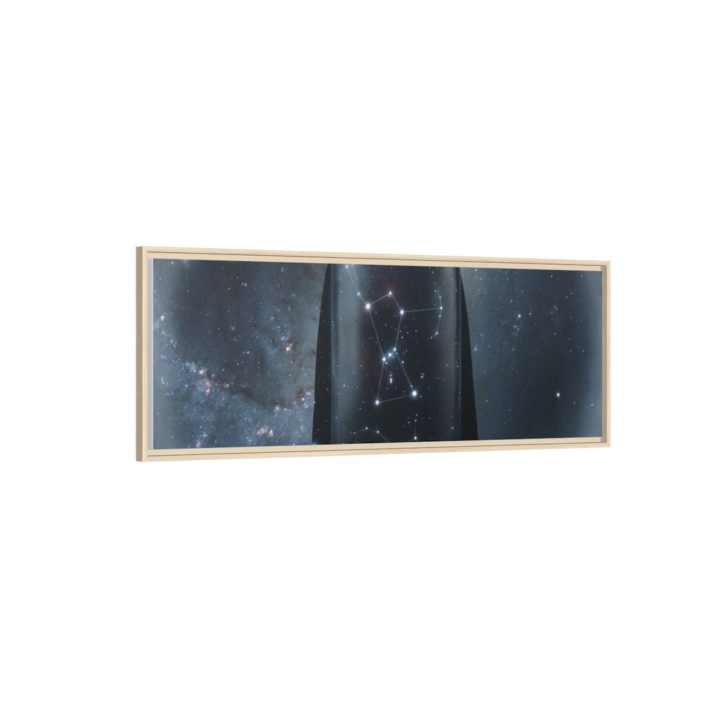 Framed Matte Canvas - Cosmic Sentinel — Natural / 1.25" (10×8, 12×9, 14×11, 16×12, 20×10, 18×12, 20×16, 24×16, 24×18, 36×12, 24×20, 32×16, 30×20, 30×24, 32×24, 48×16, 36×24, 48×24, 40×30, 60×20, 48×32, 60×30 & 60×40)