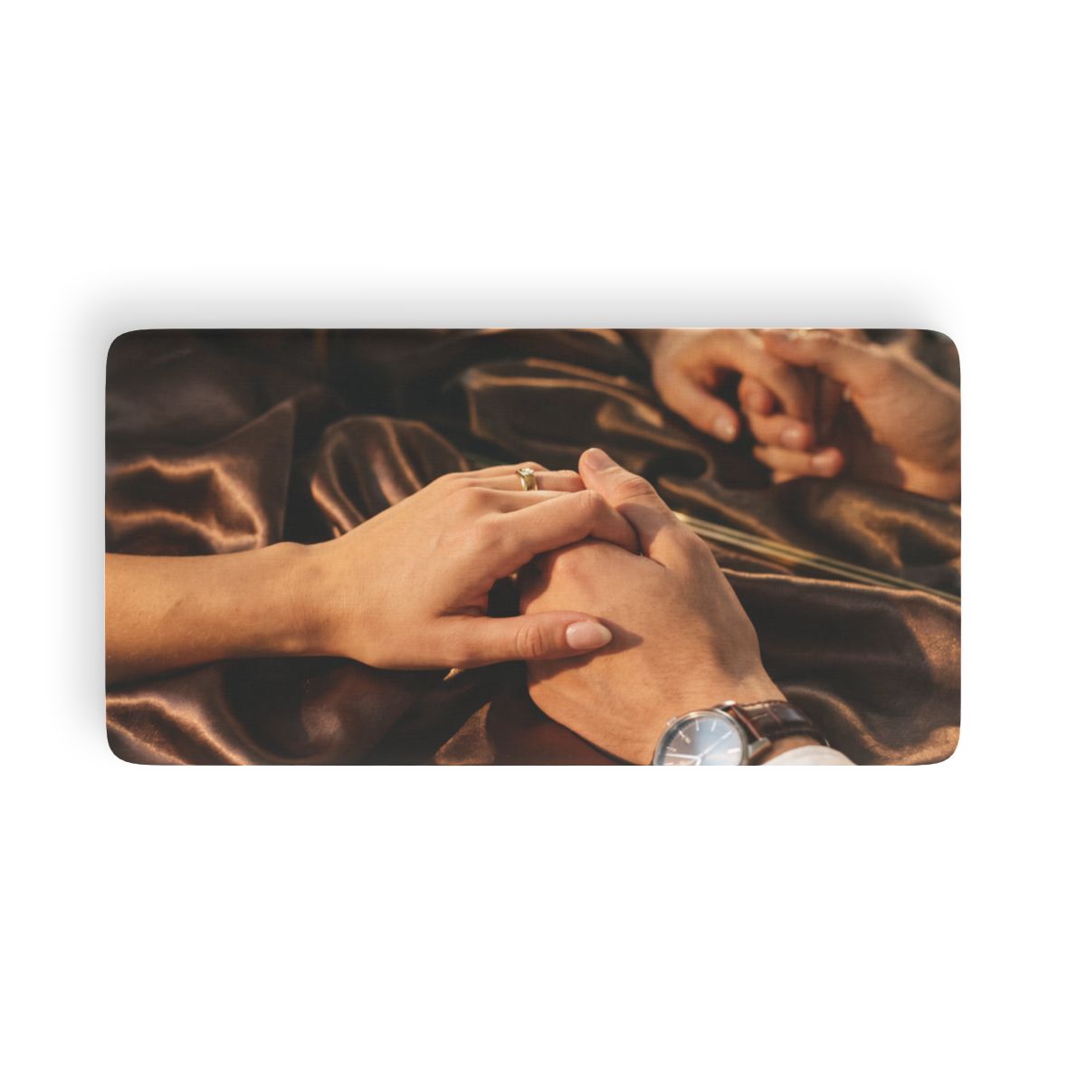 Fitted Sheet - Golden Hour Devotion Hand-Holding Art |...