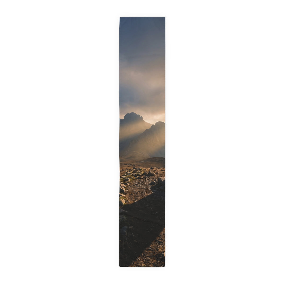 Table Runner - Ancient Dawn Mountains | Echovira Gallery