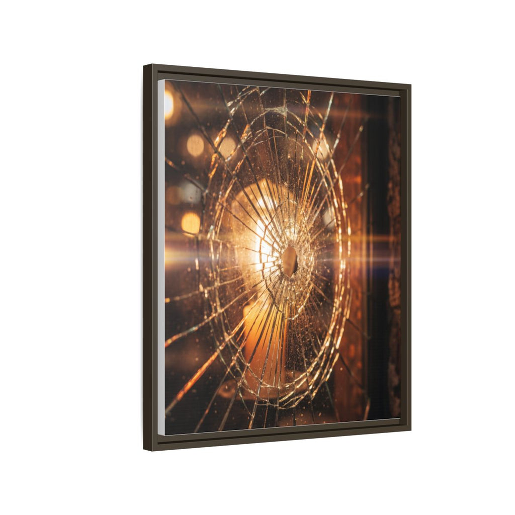 Framed Matte Canvas - Shattered Glass