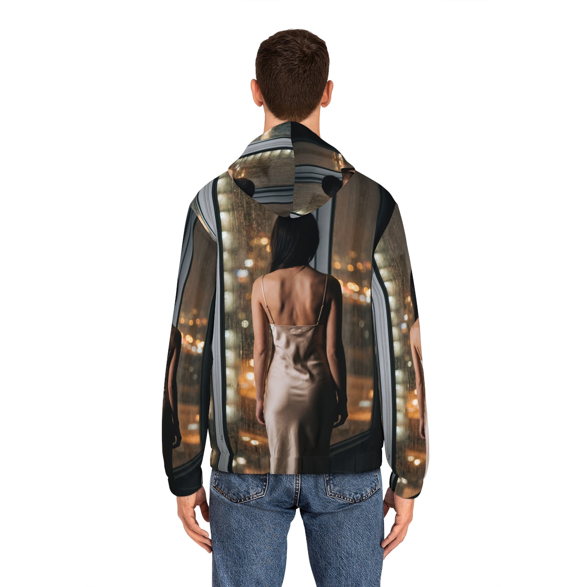 Men's Full-Zip Hoodie - Urban Solitude