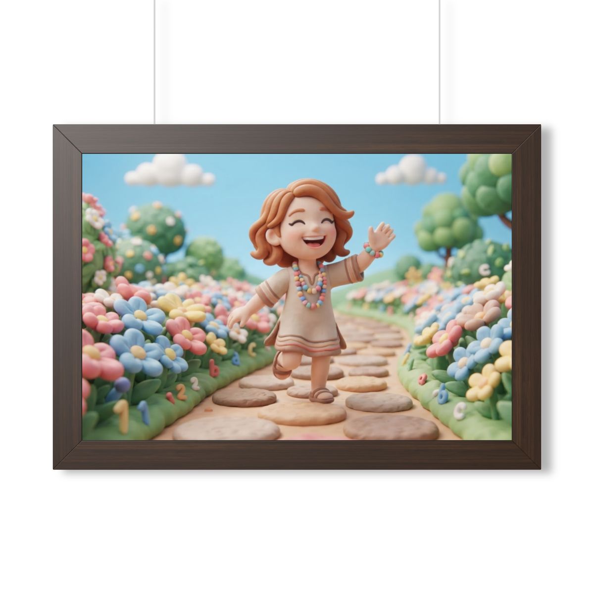 Framed Horizontal Poster - Wide Meadow — Walnut (14×11... |...