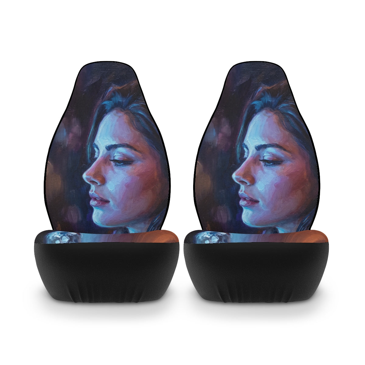 Moody Nocturne Portrait Car Seat Covers