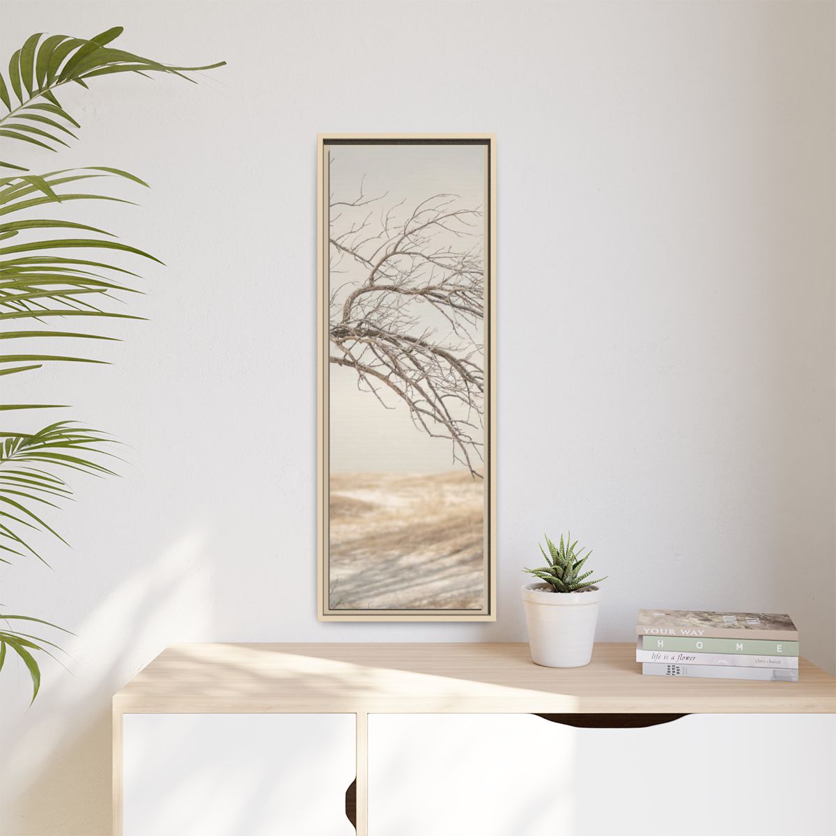 Matte Canvas, Framed - Winter Branch Solitude Landscape —......