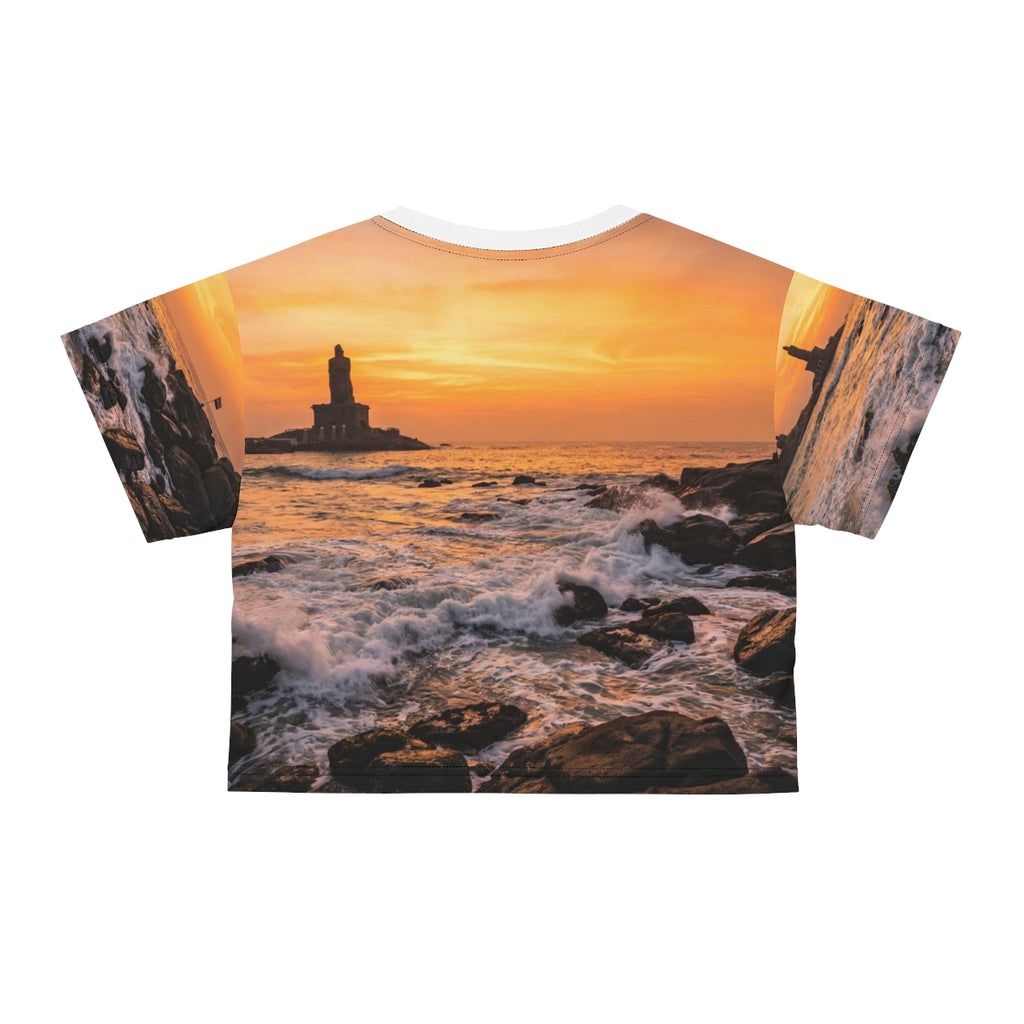 Crop Tee - Golden Coastal Wanderlust