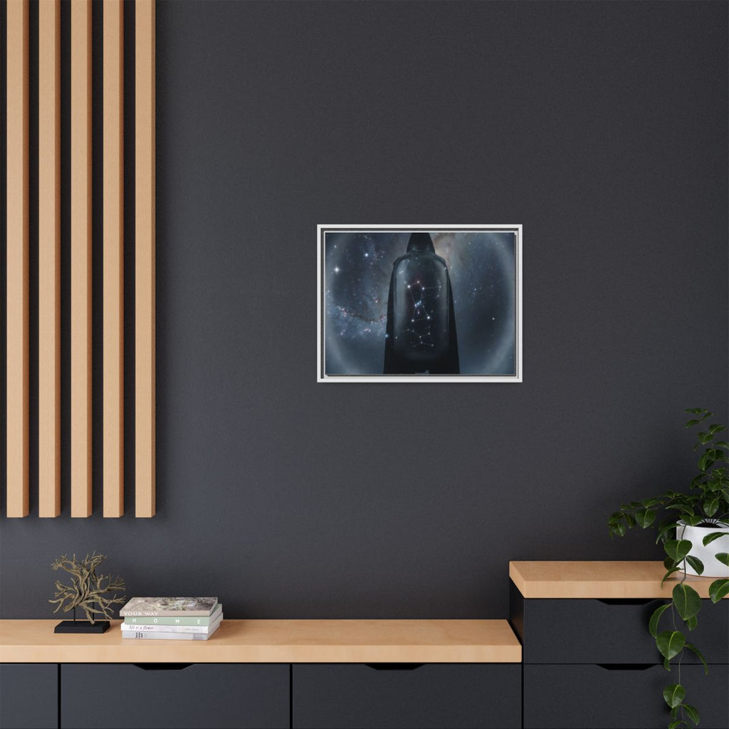 Framed Matte Canvas - Cosmic Sentinel — White / 1.25" (10×8...