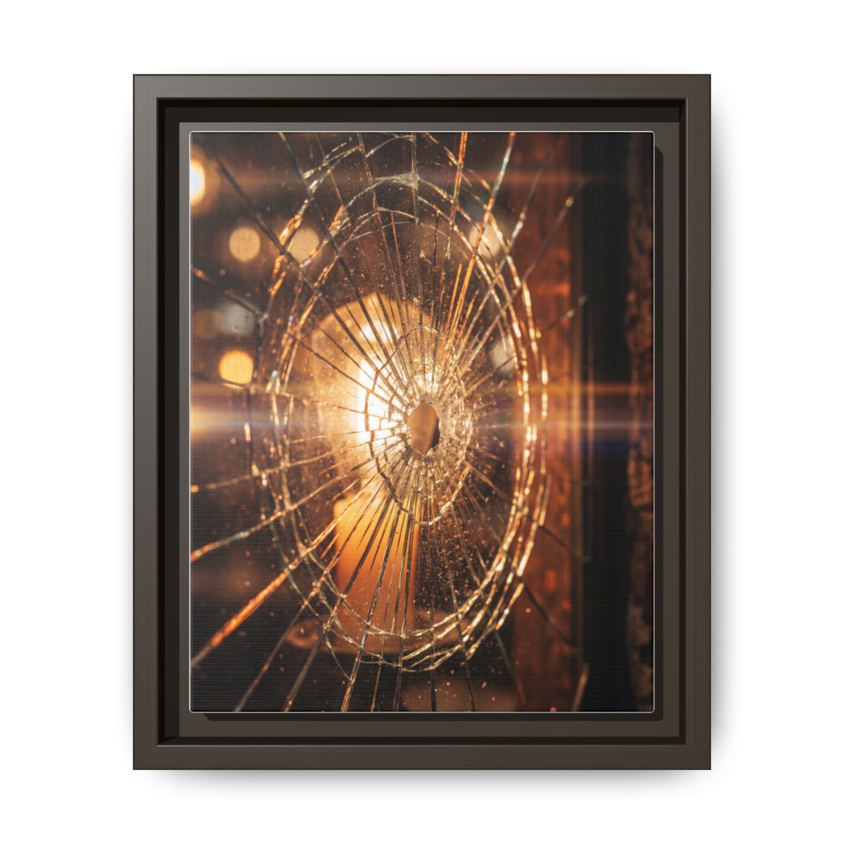 Framed Matte Canvas - Shattered Glass