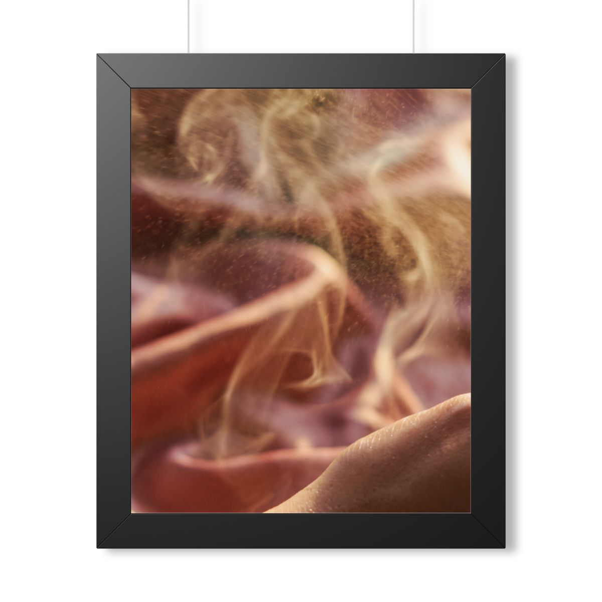 Framed Vertical Poster - Golden Mist Perfume Ritual Art —......