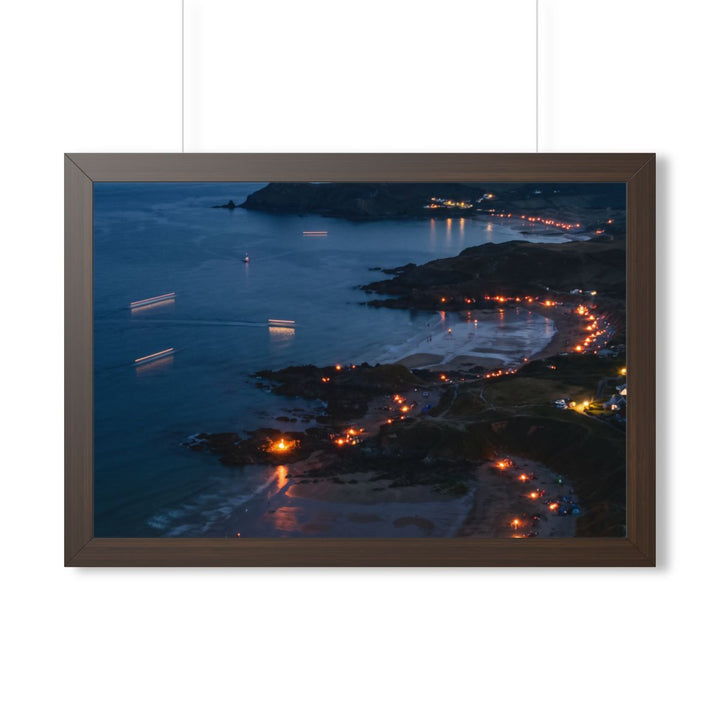 Framed Horizontal Poster - Coastal — Walnut (14×11, 16×12, 16×16, 20×16, 24×16, 36×12 & 30×20)