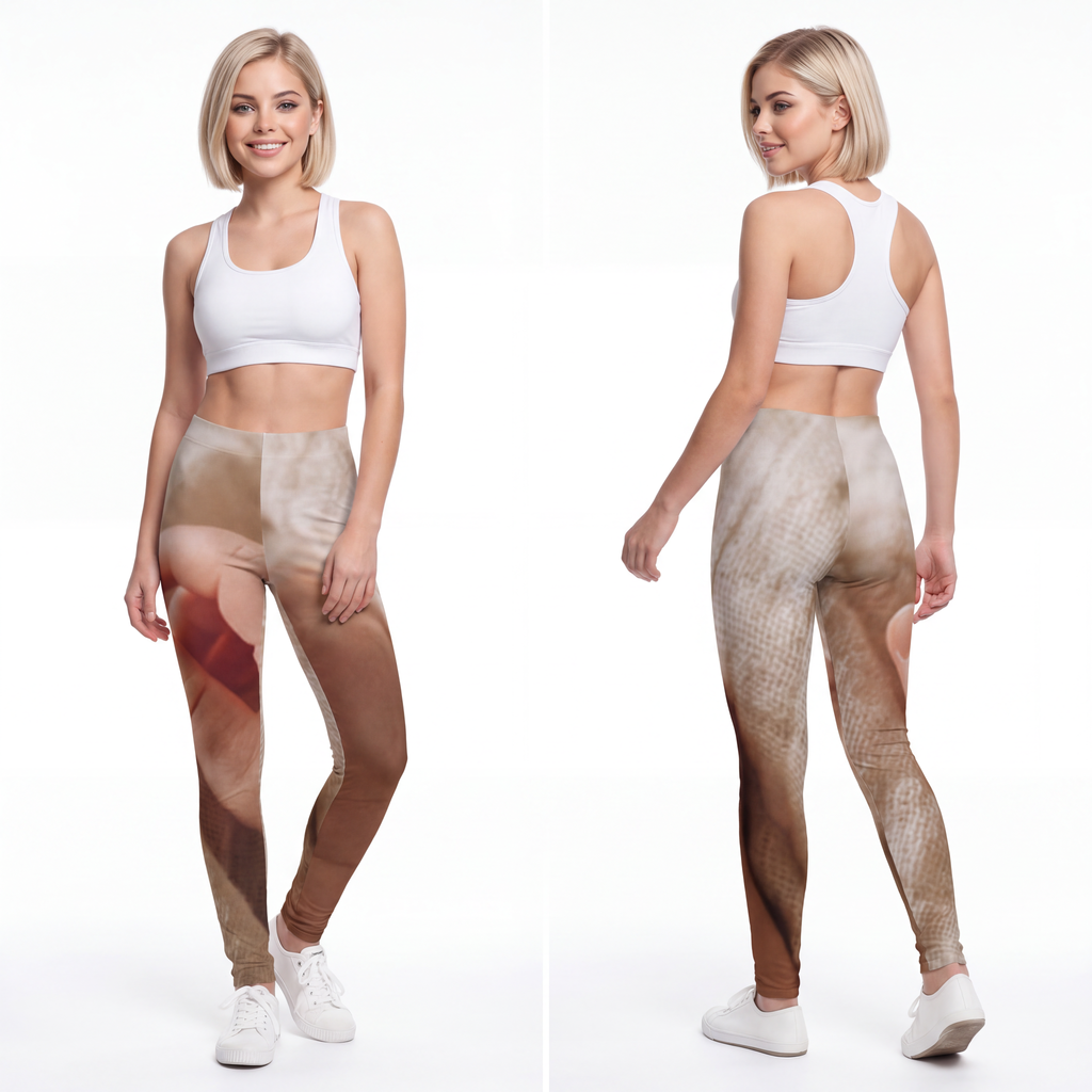 Youth Leggings - Tender Newborn Hand in Soft Muslin Blanket...