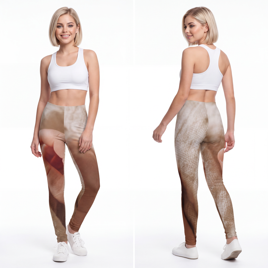 Youth Leggings - Tender Newborn Hand in Soft Muslin Blanket